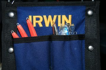 Irwin Job Tote with pirks in side pocket