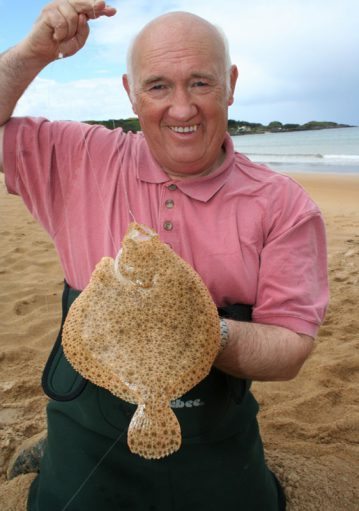 Norman Dunlop with a Culdaff beach turbot