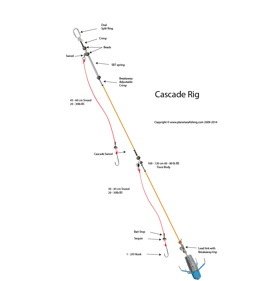 how to tie a cascade rig planet sea fishing