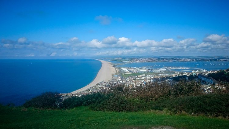 the expanse of CHesil beach