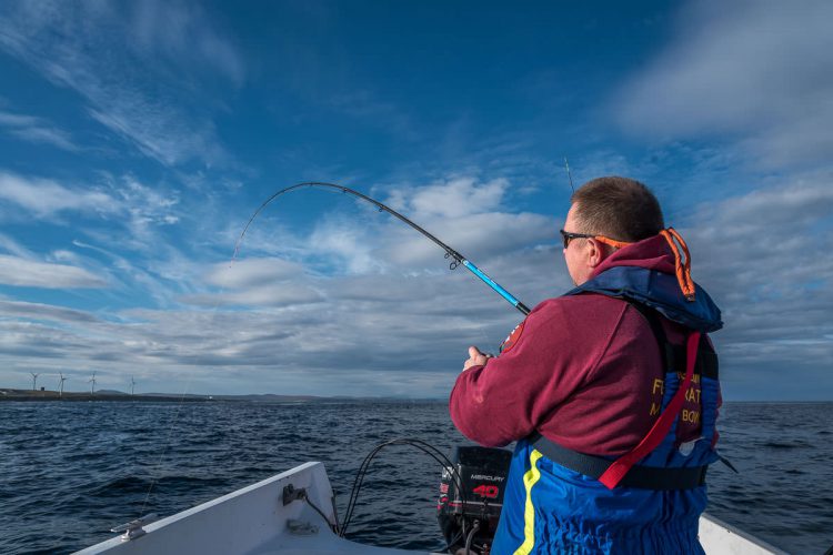angler using the Blue Zone Telepower 360