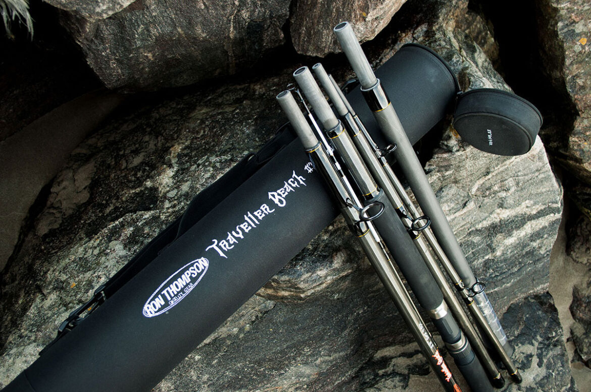 Ron Thomson Traveller Beach Rod sections and case