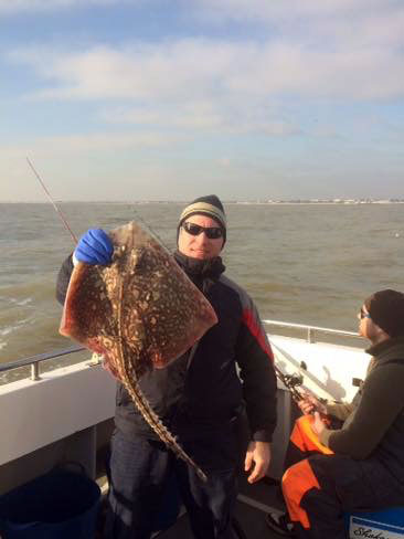 John Greening with a thornback