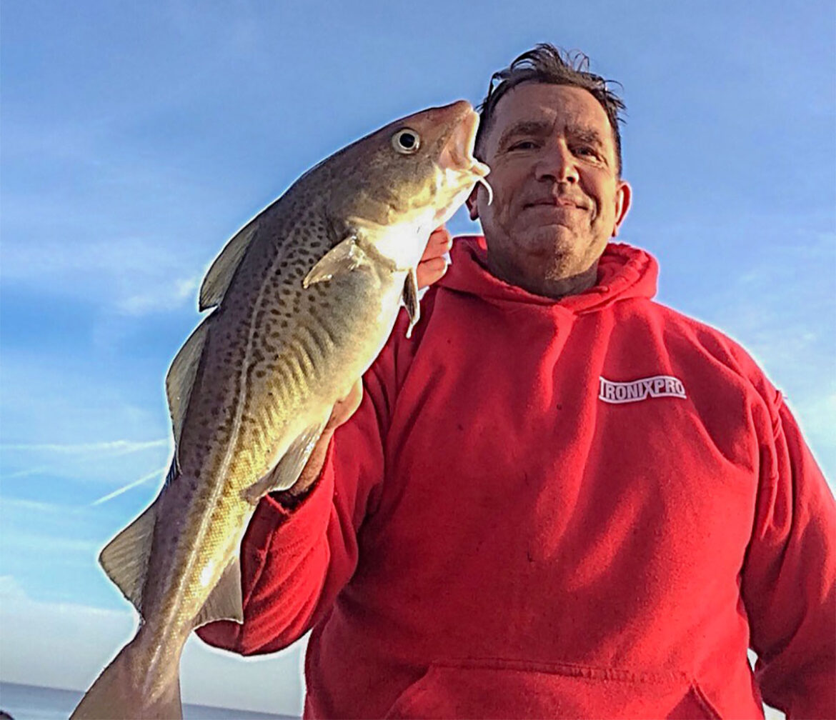 John Popplewell with one of his codling