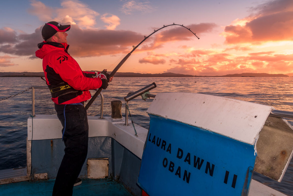 Scott hooks up at sunset