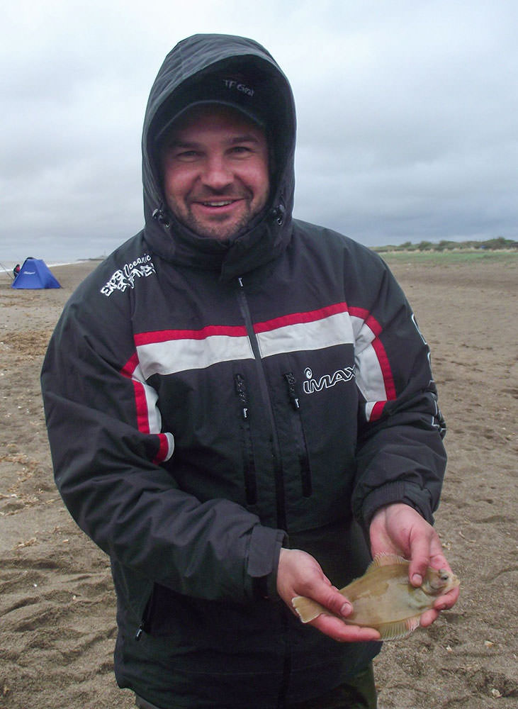 Match winner Vaidas Liebus with a small dab