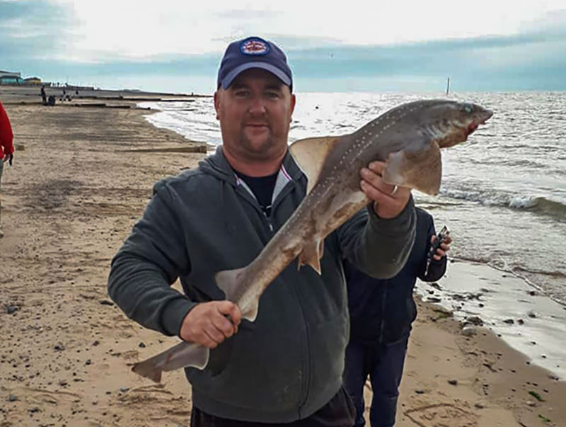 Chris with a smoothhound