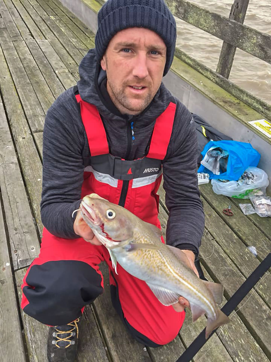 Daniel with a codling