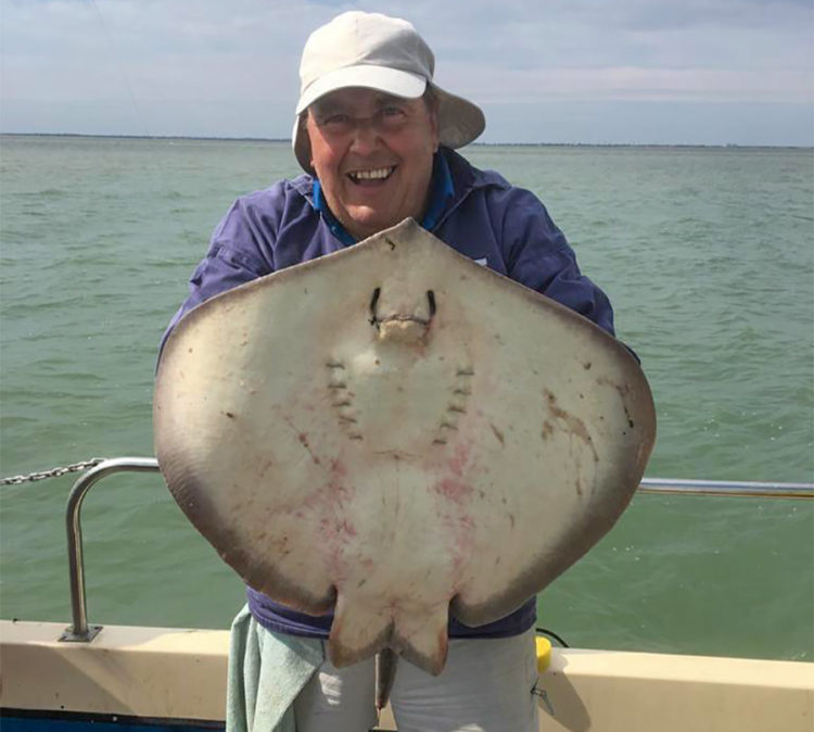 Paul Hart is looking very pleased with this late season stingray