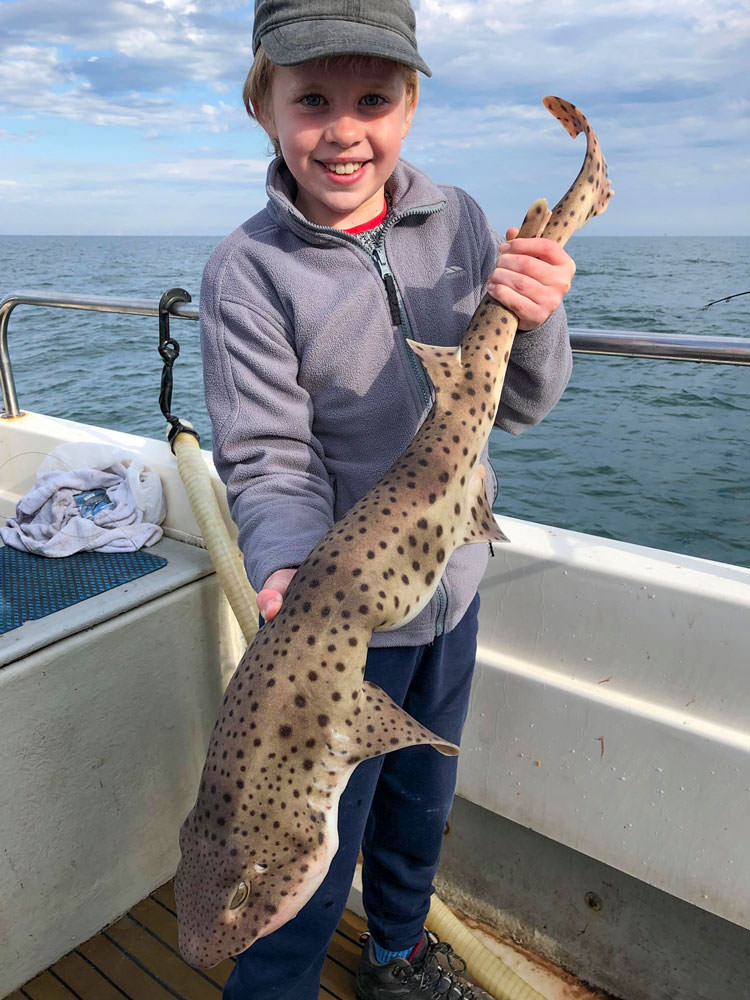 Matthew with a bull huss