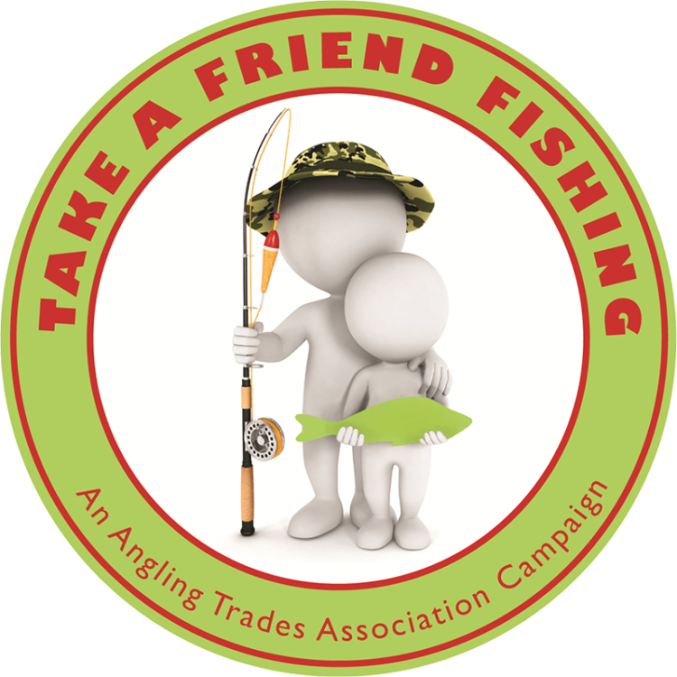 take a friend fishing logo