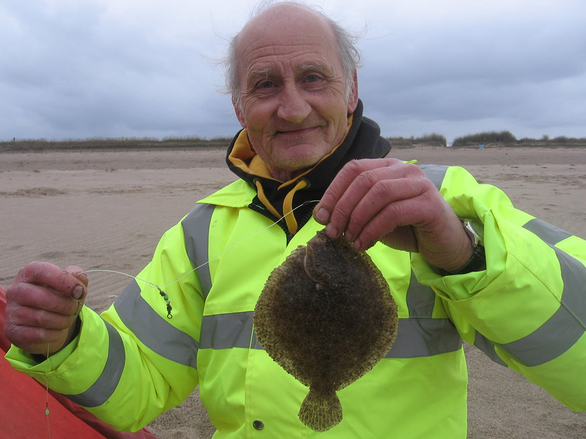 The match winner Rick Jarvis with a turbot