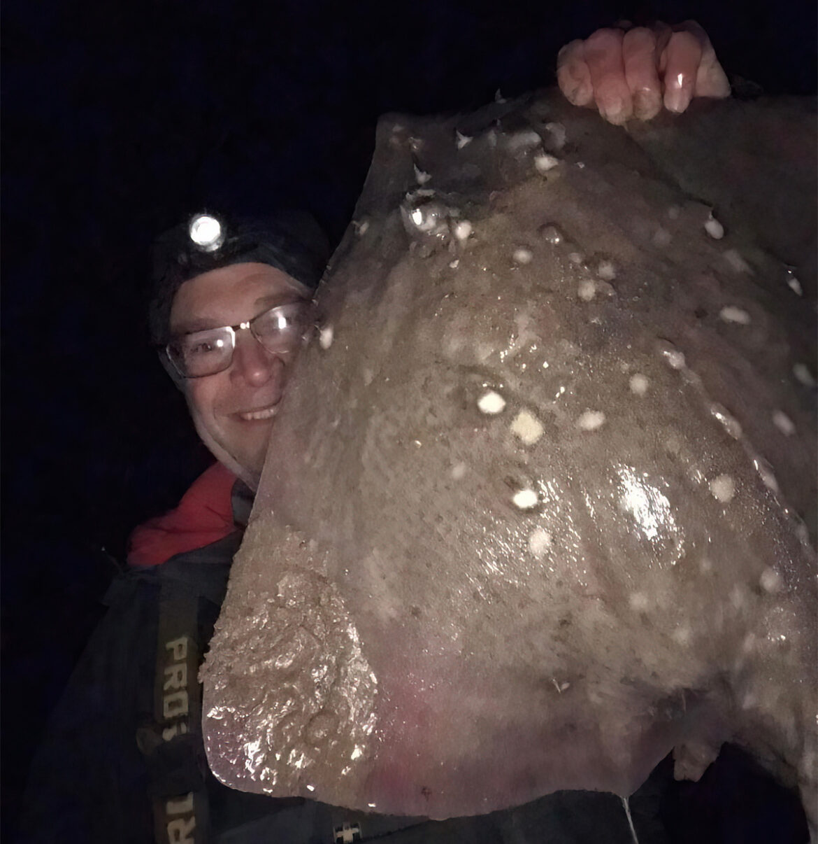 Dave Brown with a ray