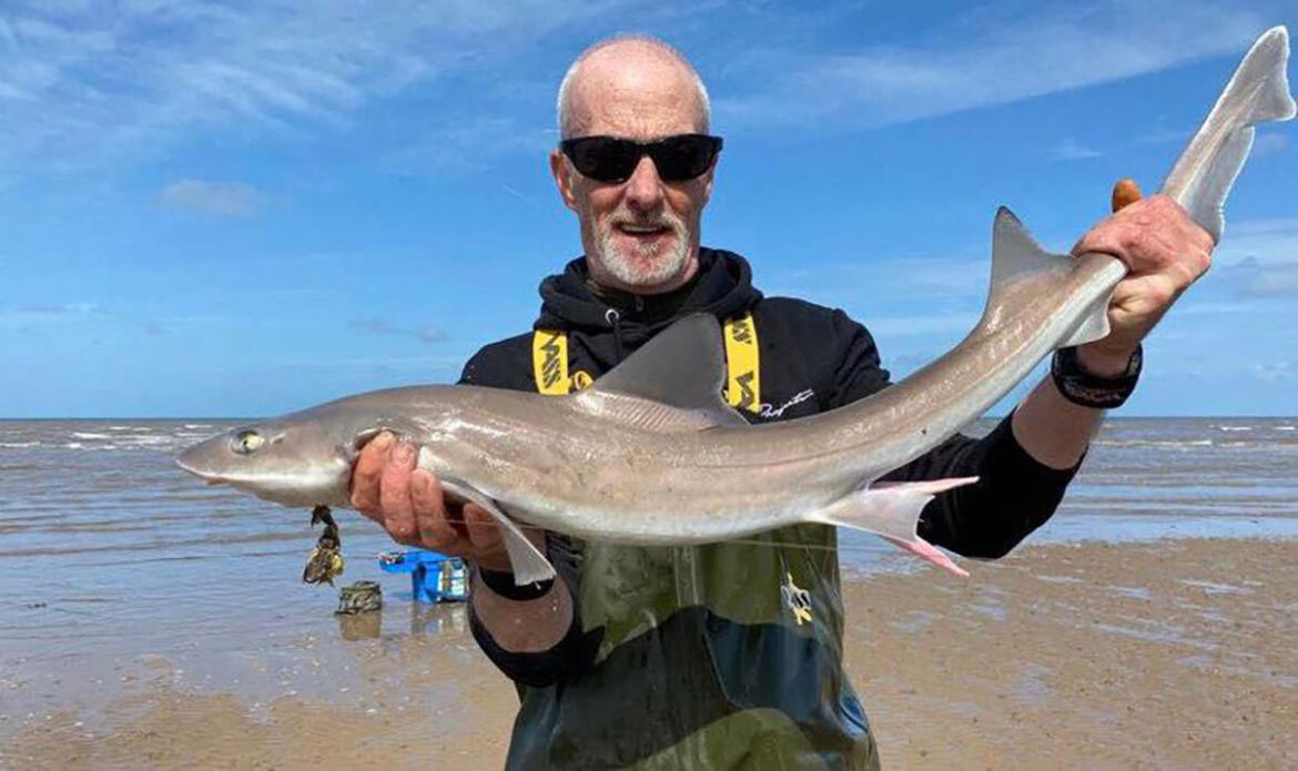 Simon Houghton with a nice low water hound caught using fresh crab