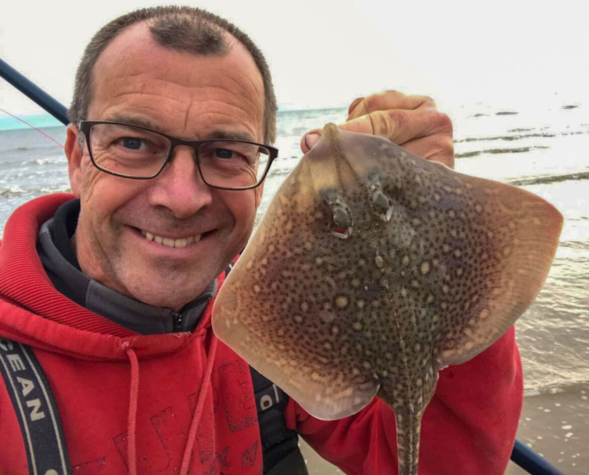 Dave Brown with a thornback ray