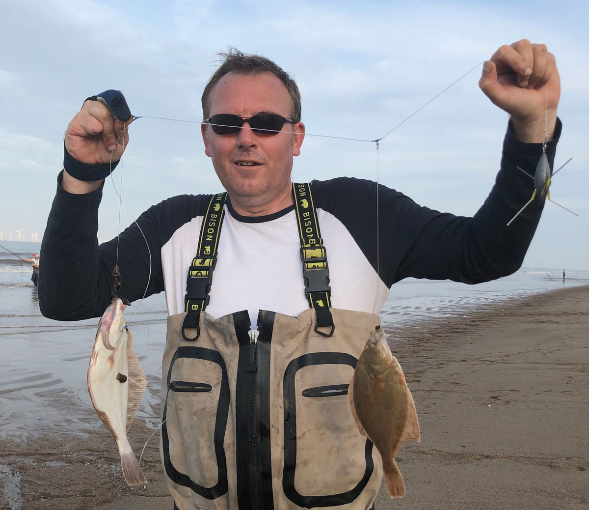 Plenty of flatties closer in today, Mylo with a double shot of flounders