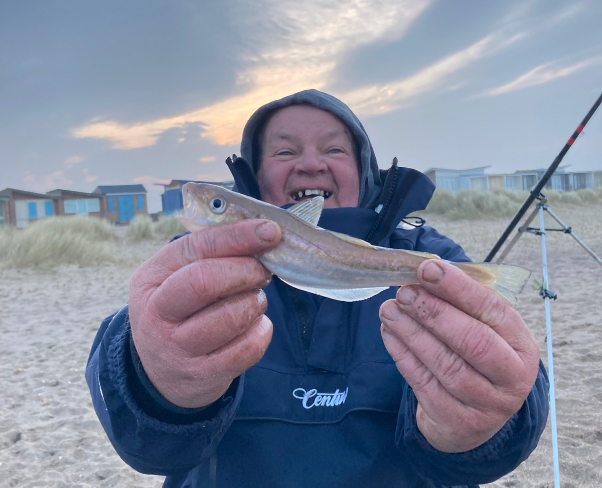 Dave Shorthouse with a single small whiting as a blank saver