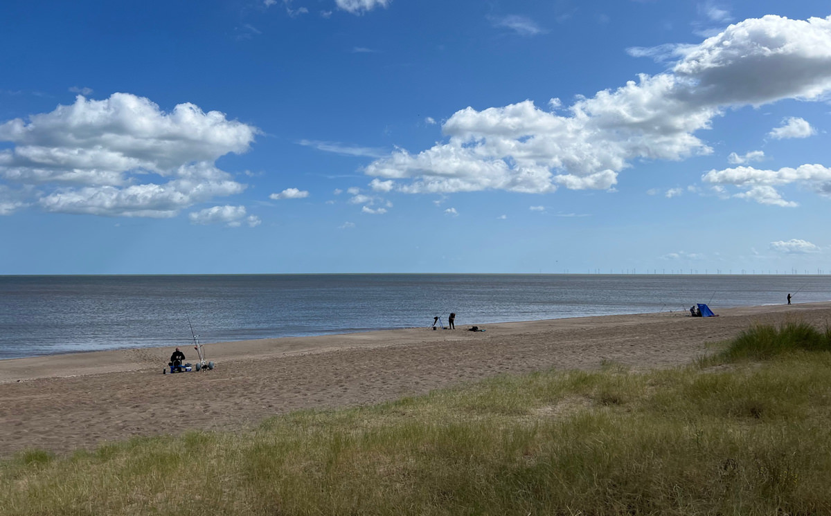 Perfect weather at Sandilands but very few fish around on the morning tide