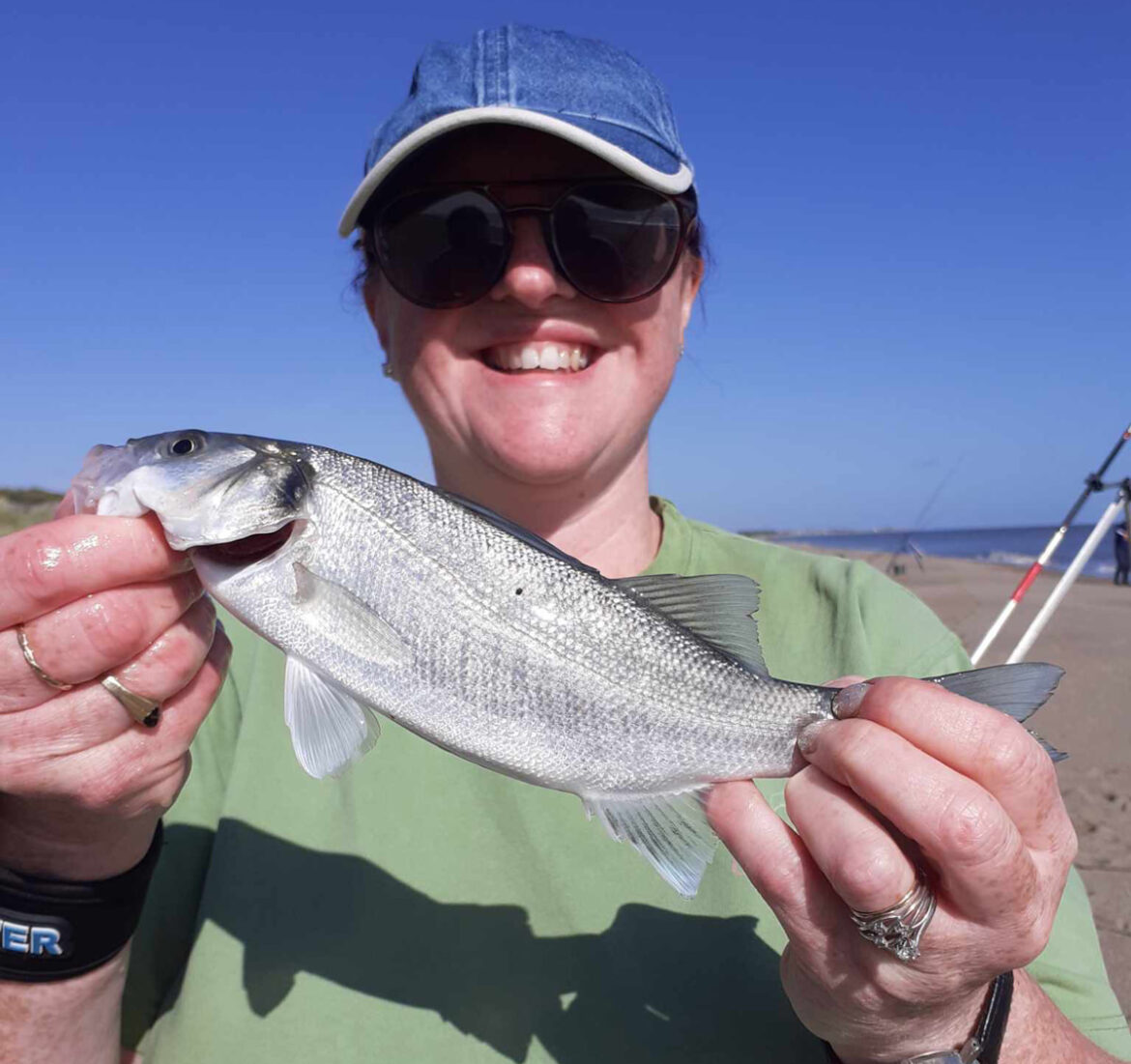 There were only eight fish caught today and Tracey had three of them for 94cm and another match win