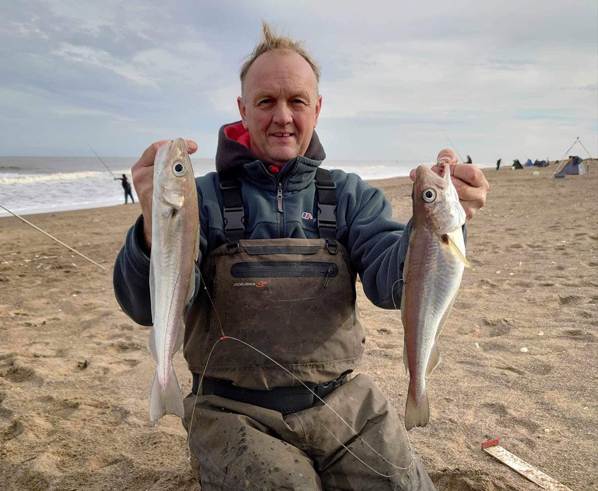 Karl Nangle in second place with fifteen fish for a total length of 453cm