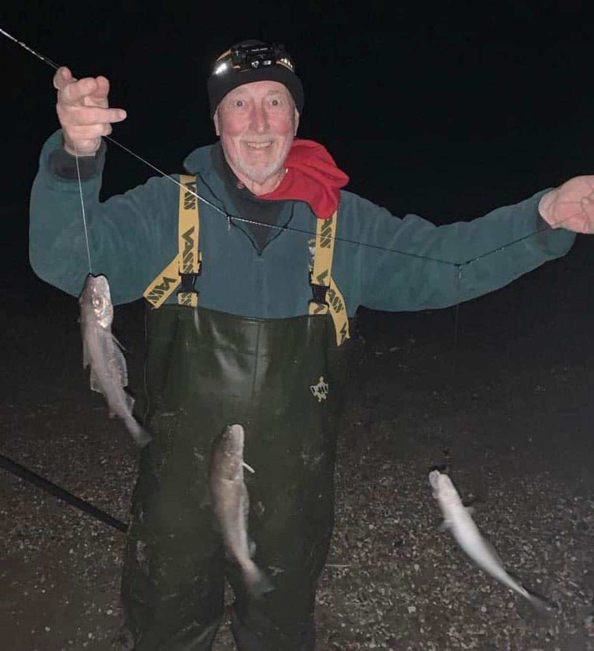 Match winner Gary Hutson sealing his win with a last cast treble shot of decent whiting