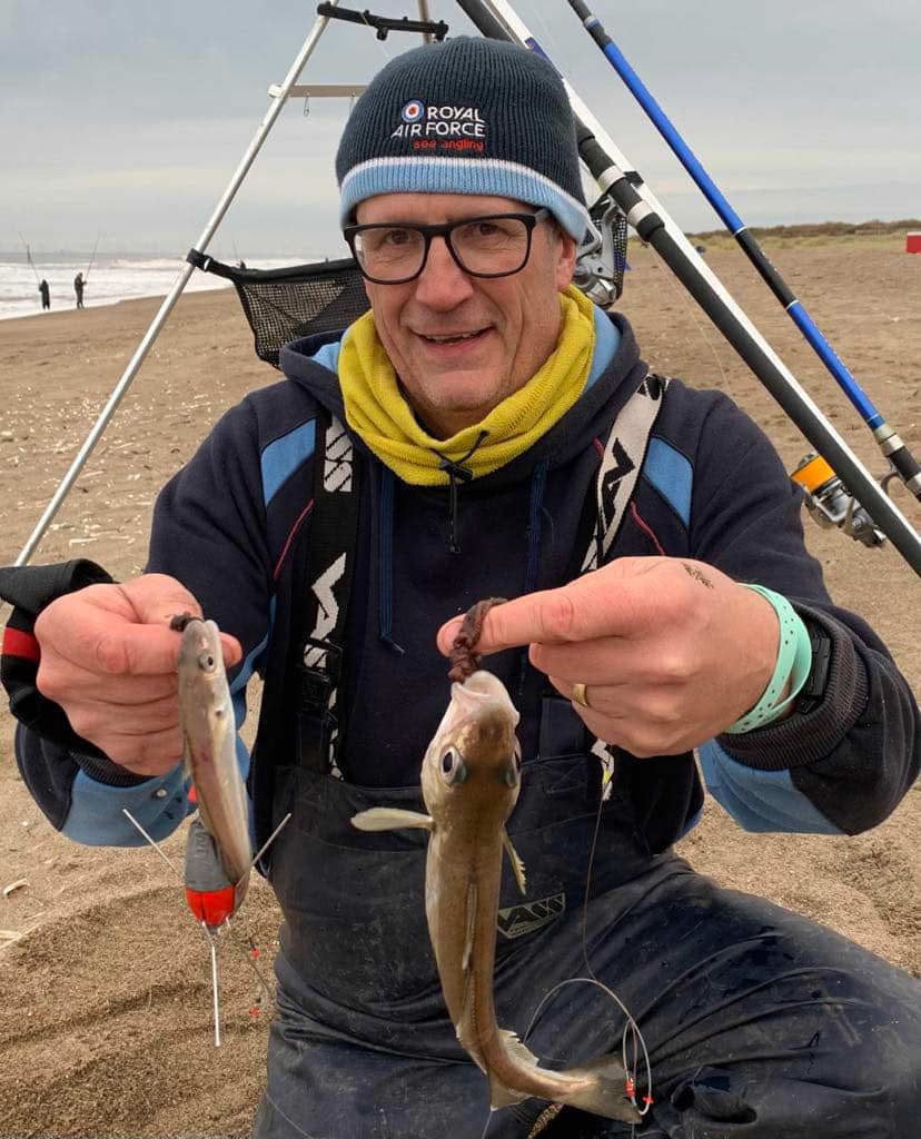 Match winner Daz Rose (pictured here from an earlier match) fished very well with limited bait 33 fish for 893cm and his first Skegness Pier Club match win