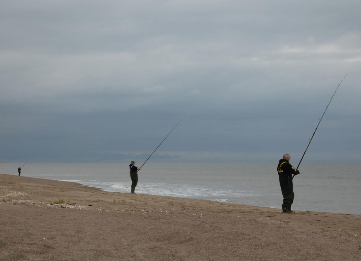 Calm seas with little wind and a bit of rain
