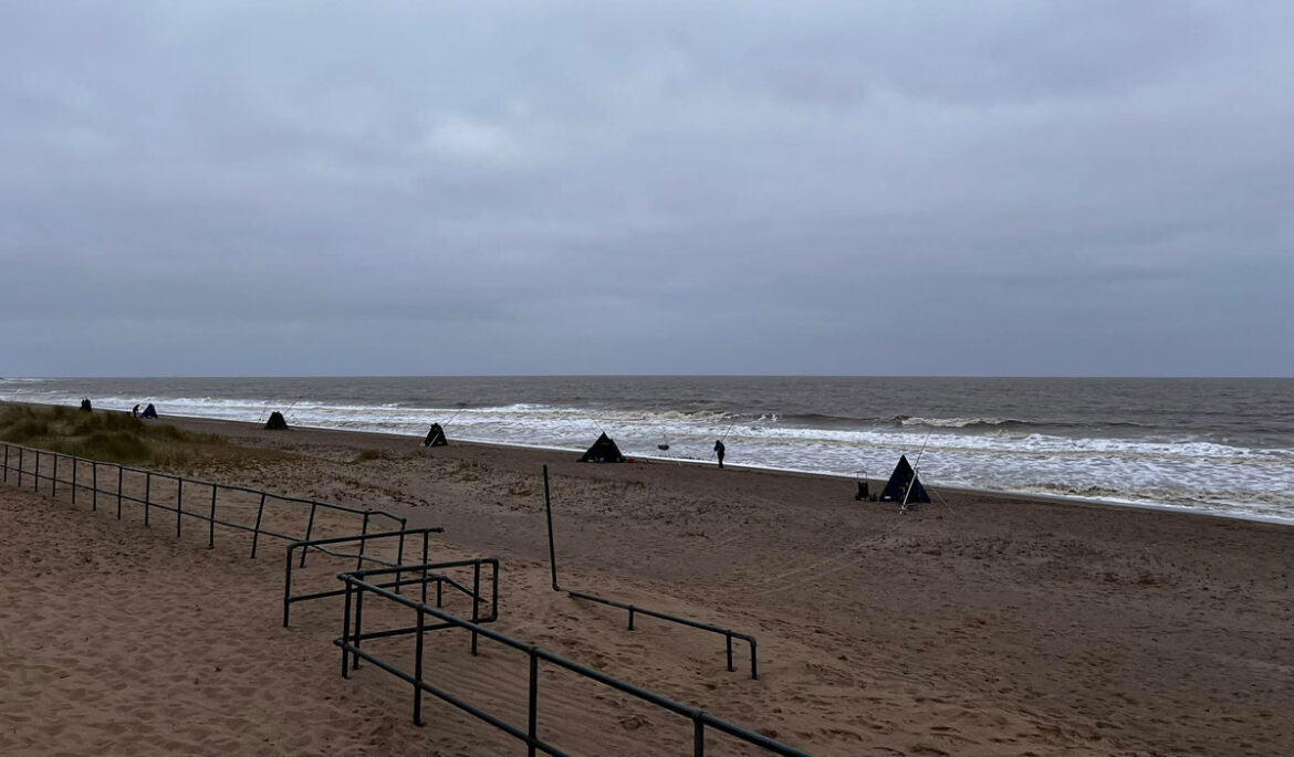 The match stretch looking North