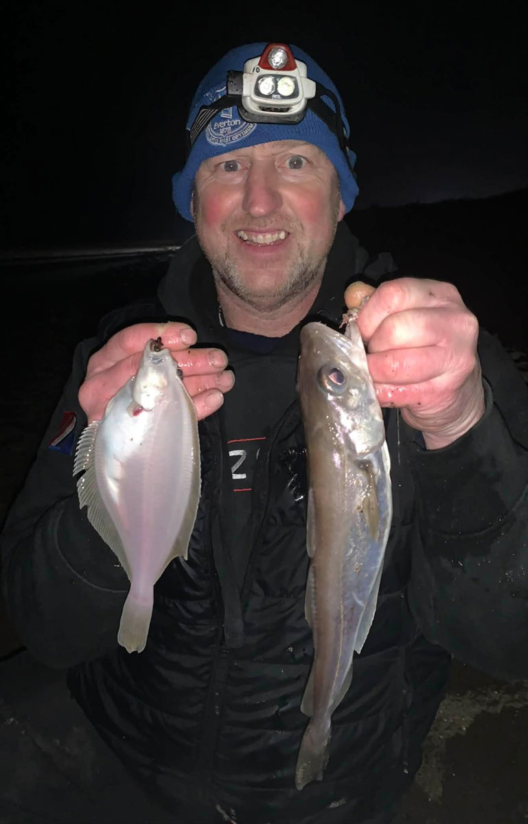 Adie Cooper in second with a dab and whiting