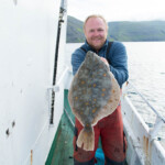 Skipper Magni with a plaice