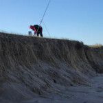 The beach at highwater sand cliff The beach at highwater sand cliff