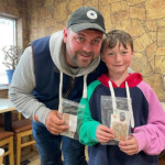 Hunter and Richard with their prizes Hunter and Richard with their prizes