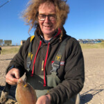 John Spalton with a dab John Spalton with a dab