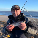 Match organiser Russ Parsons posing nicely with one of his 10 whiting Match organiser Russ Parsons posing nicely with one of his 10 whiting