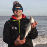 Match winner Dan Jackson with a whiting Match winner Dan Jackson with a whiting