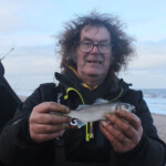 The bass posing nicely with John The bass posing nicely with John