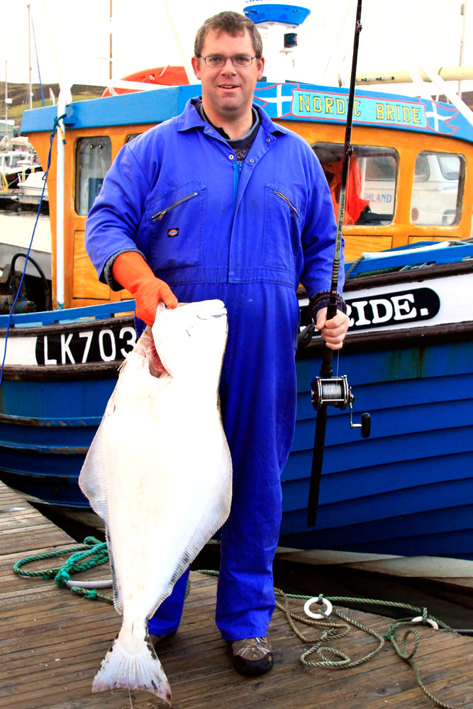 Clive with a halibut