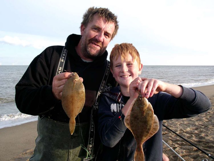 Paul (left) & son Tom with a pair of flatties