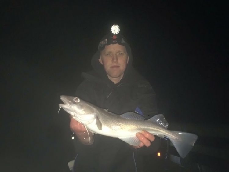 James Everett with his 2lb 4oz codling